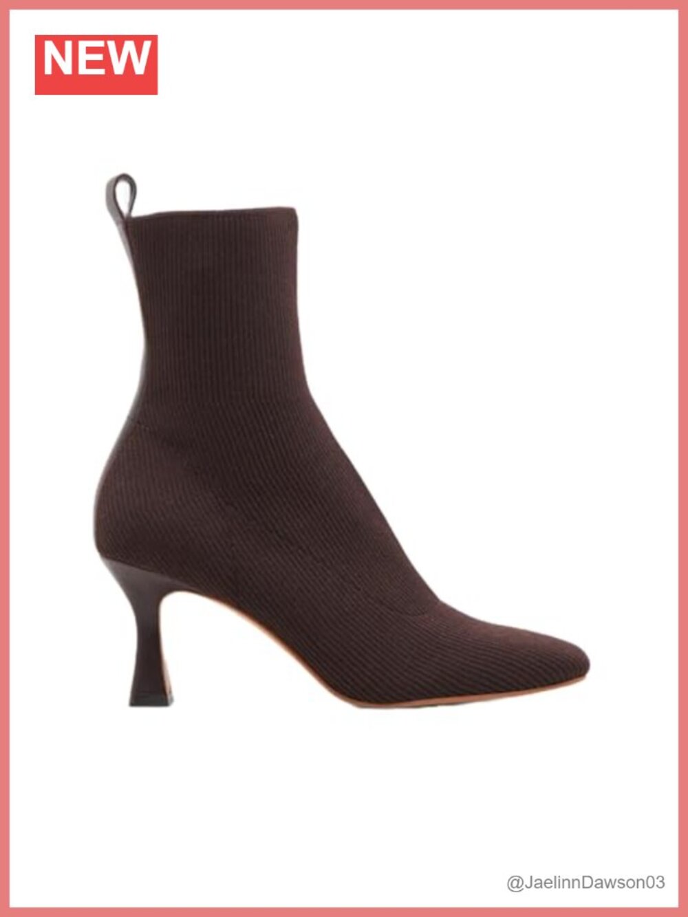 Dolce Vita Glamor Knit Ankle Bootie Pull-On Block Heel Square Toe